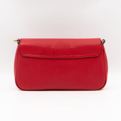 Soho Flap Chain Bag Red Leather
