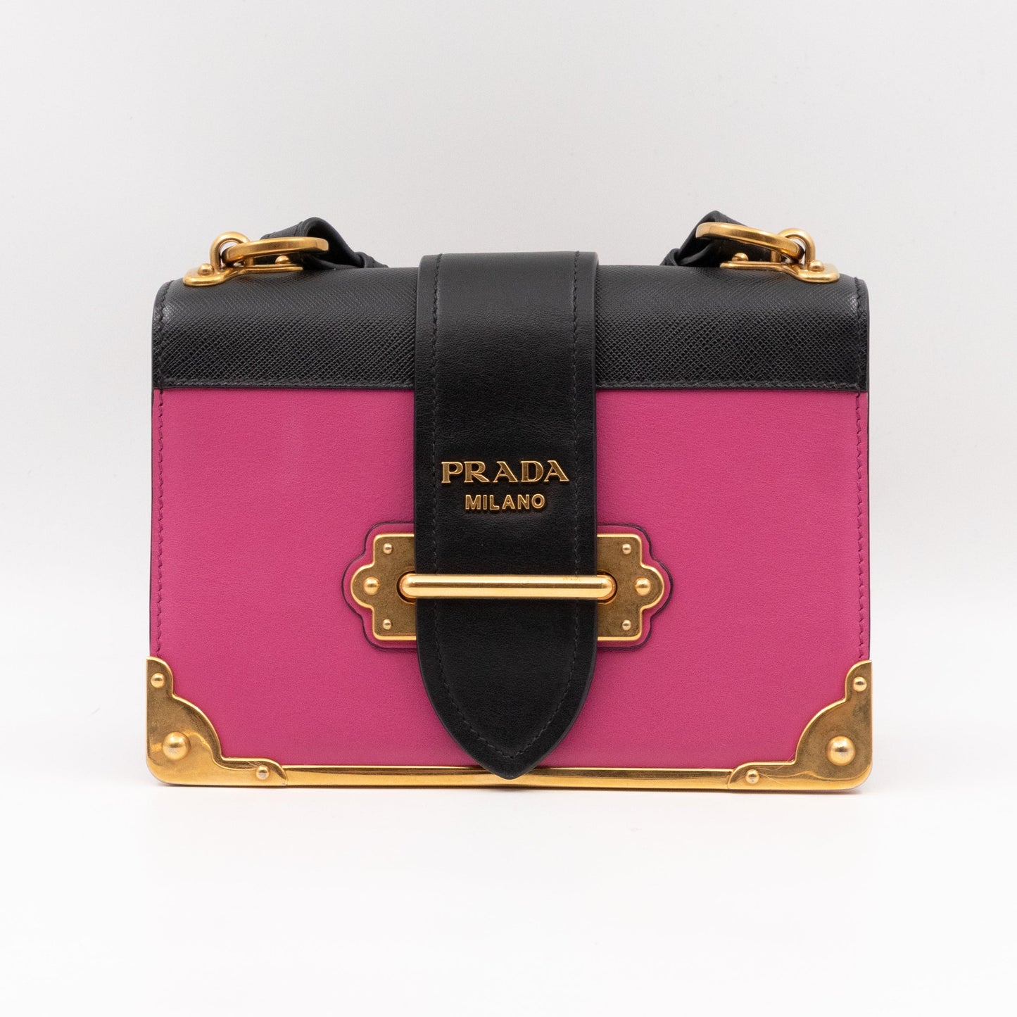 Cahier Pink & Black Leather