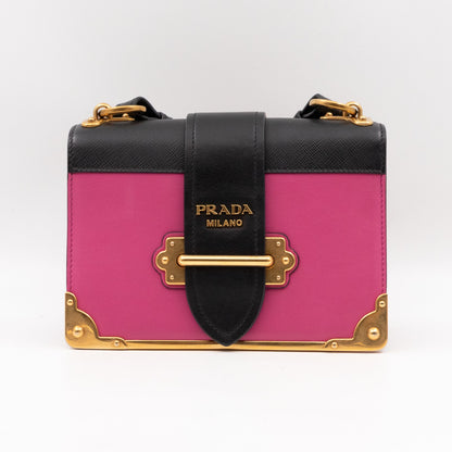 Cahier Pink & Black Leather