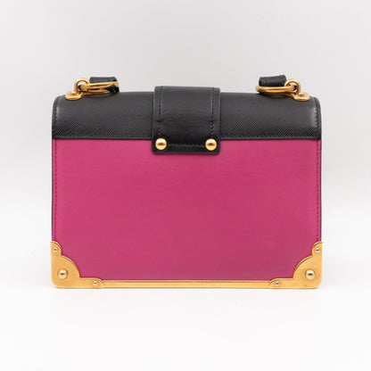 Cahier Pink & Black Leather