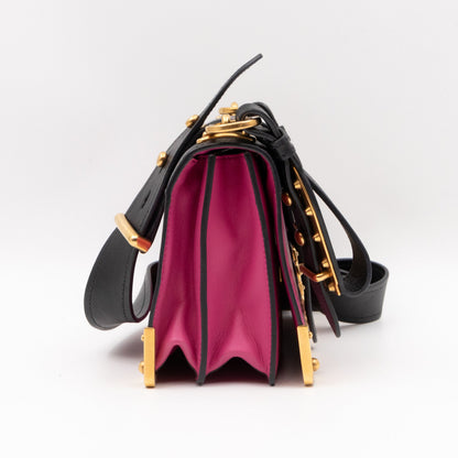Cahier Pink & Black Leather