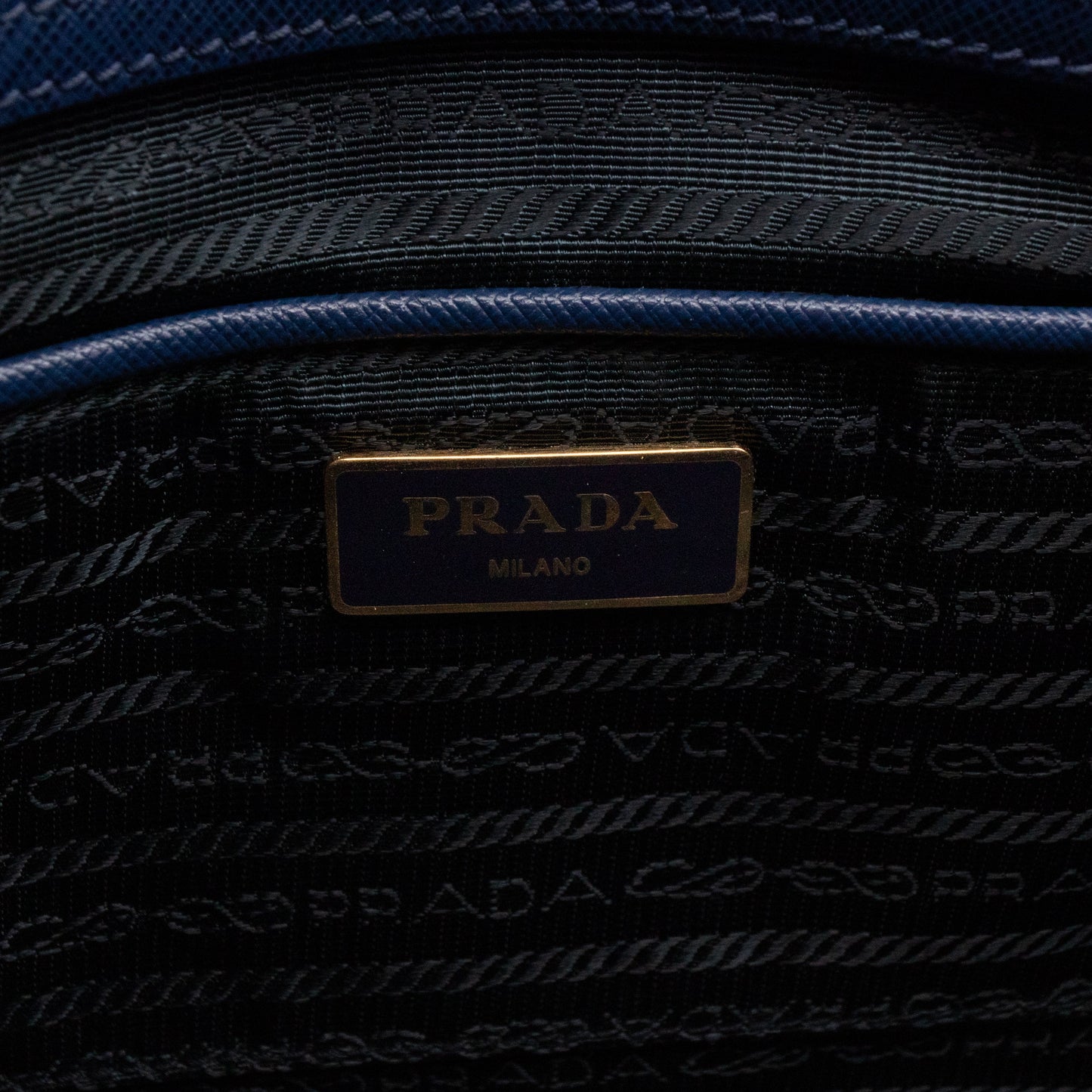 Galleria Tote Bag Blue Saffiano