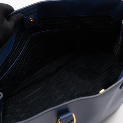 Galleria Tote Bag Blue Saffiano