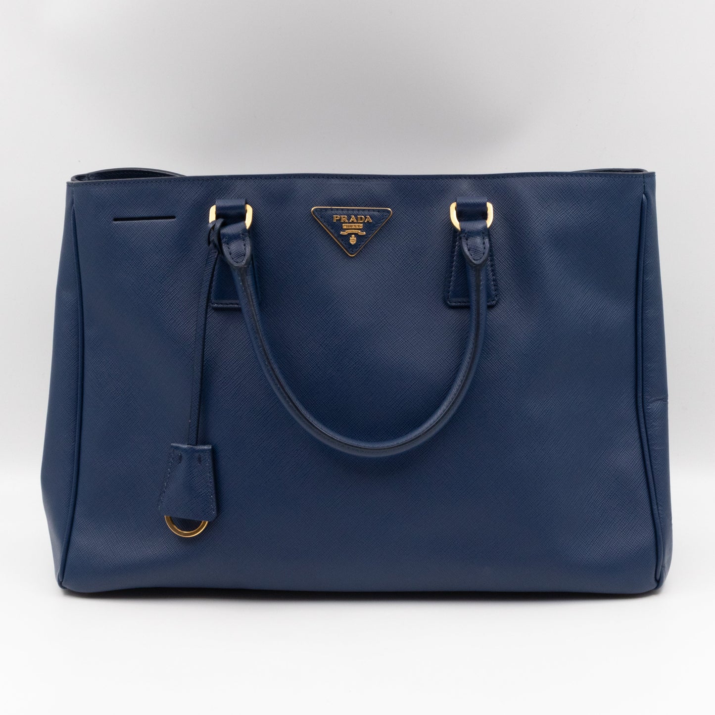 Galleria Tote Bag Blue Saffiano