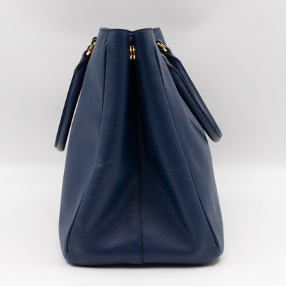 Galleria Tote Bag Blue Saffiano
