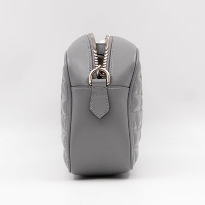 GG Marmont Small Deep Grey Matelasse Aria Leather