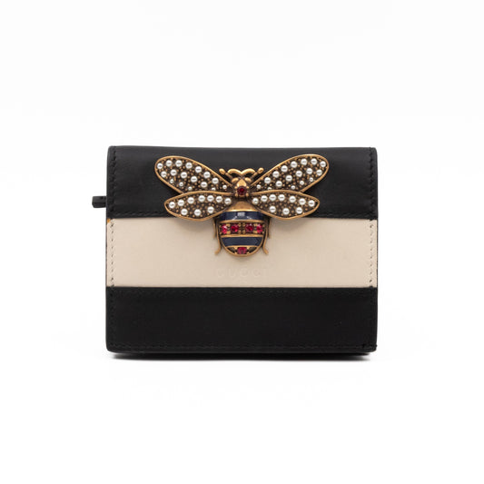 Queen Margaret Wallet Black & White Leather