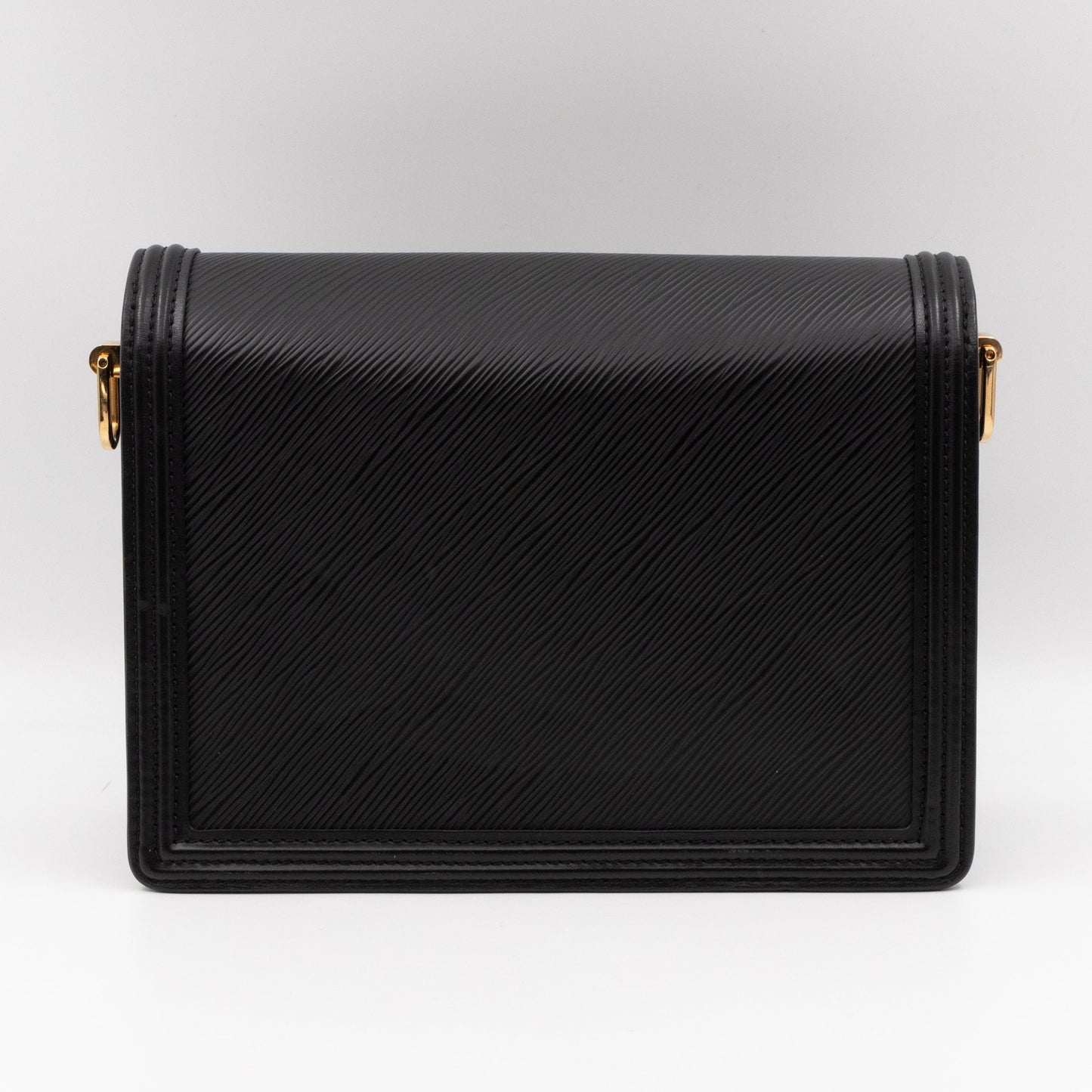 Dauphine MM Black Epi Leather