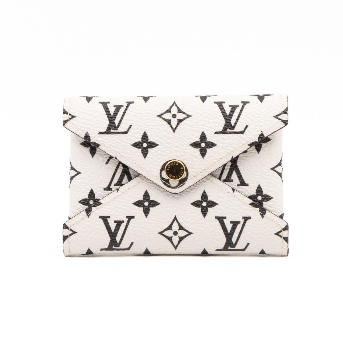 Kirigami Pochette Small White Black Monogram