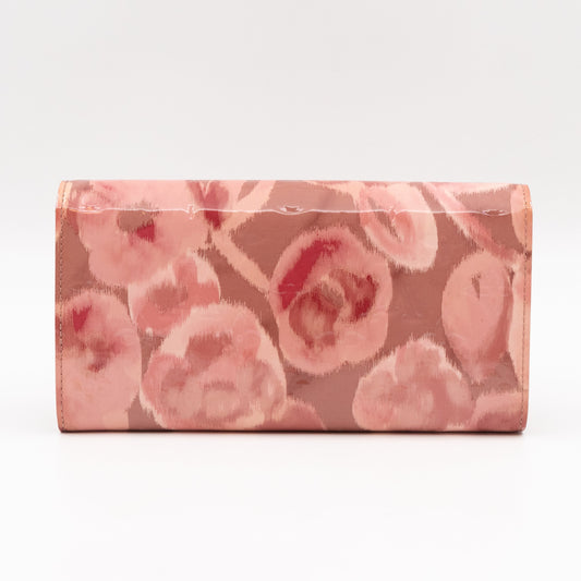 Sarah Wallet Monogram Rose Velours Vernis Ikat