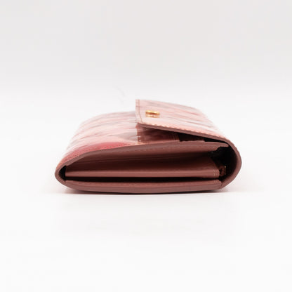 Louis-vuitton Sarah Wallet Monogram Rose Velours Vernis Ikat