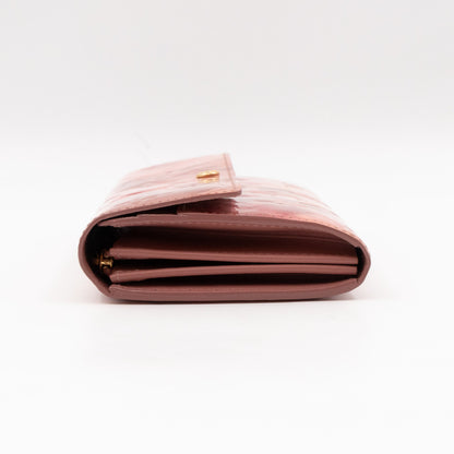 Sarah Wallet Monogram Rose Velours Vernis Ikat
