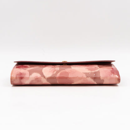 Louis-vuitton Sarah Wallet Monogram Rose Velours Vernis Ikat