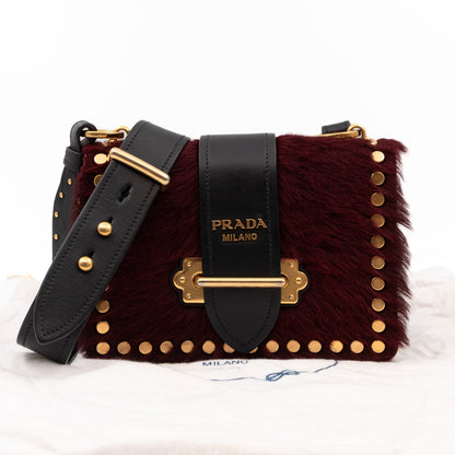 Cahier Calf Hair Calfskin Granato Black & Gold