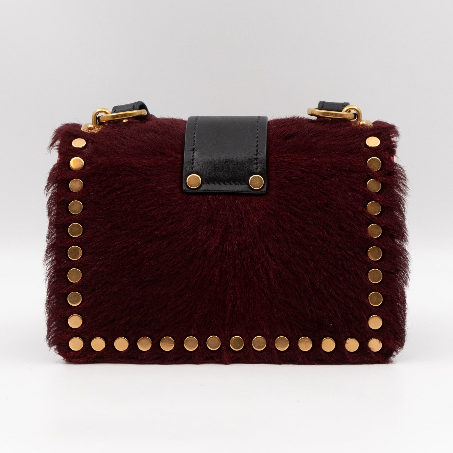 Cahier Calf Hair Calfskin Granato Black & Gold