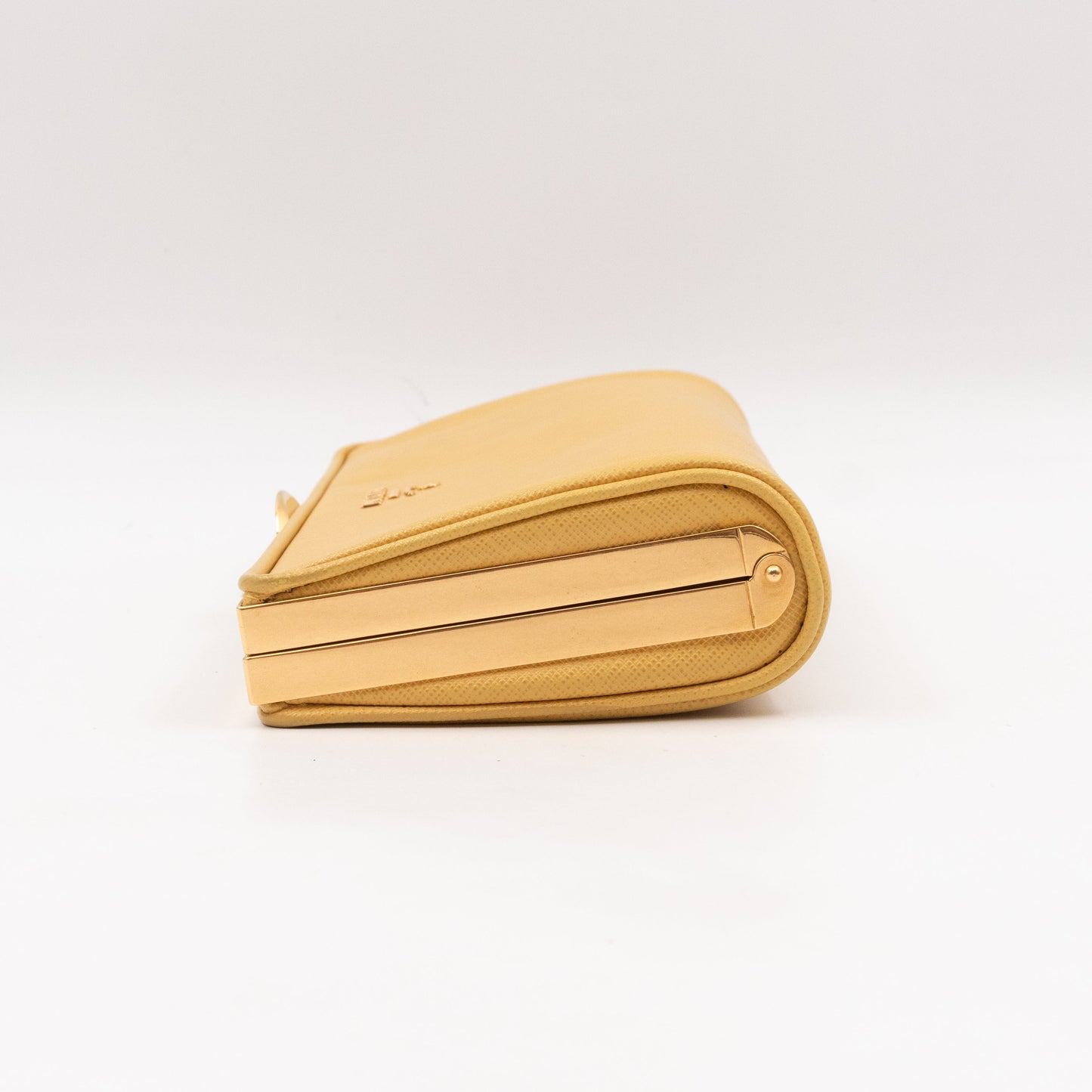 Clutch Yellow Saffiano Leather