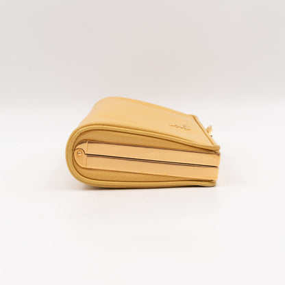 Clutch Yellow Saffiano Leather