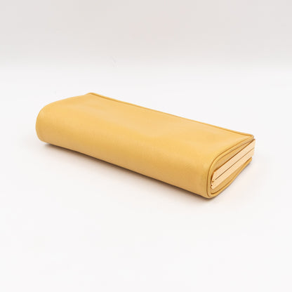 Clutch Yellow Saffiano Leather
