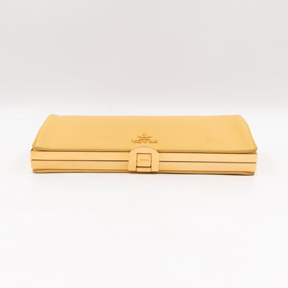 Clutch Yellow Saffiano Leather