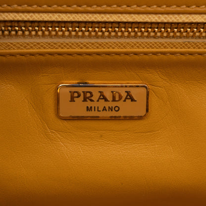 Clutch Yellow Saffiano Leather