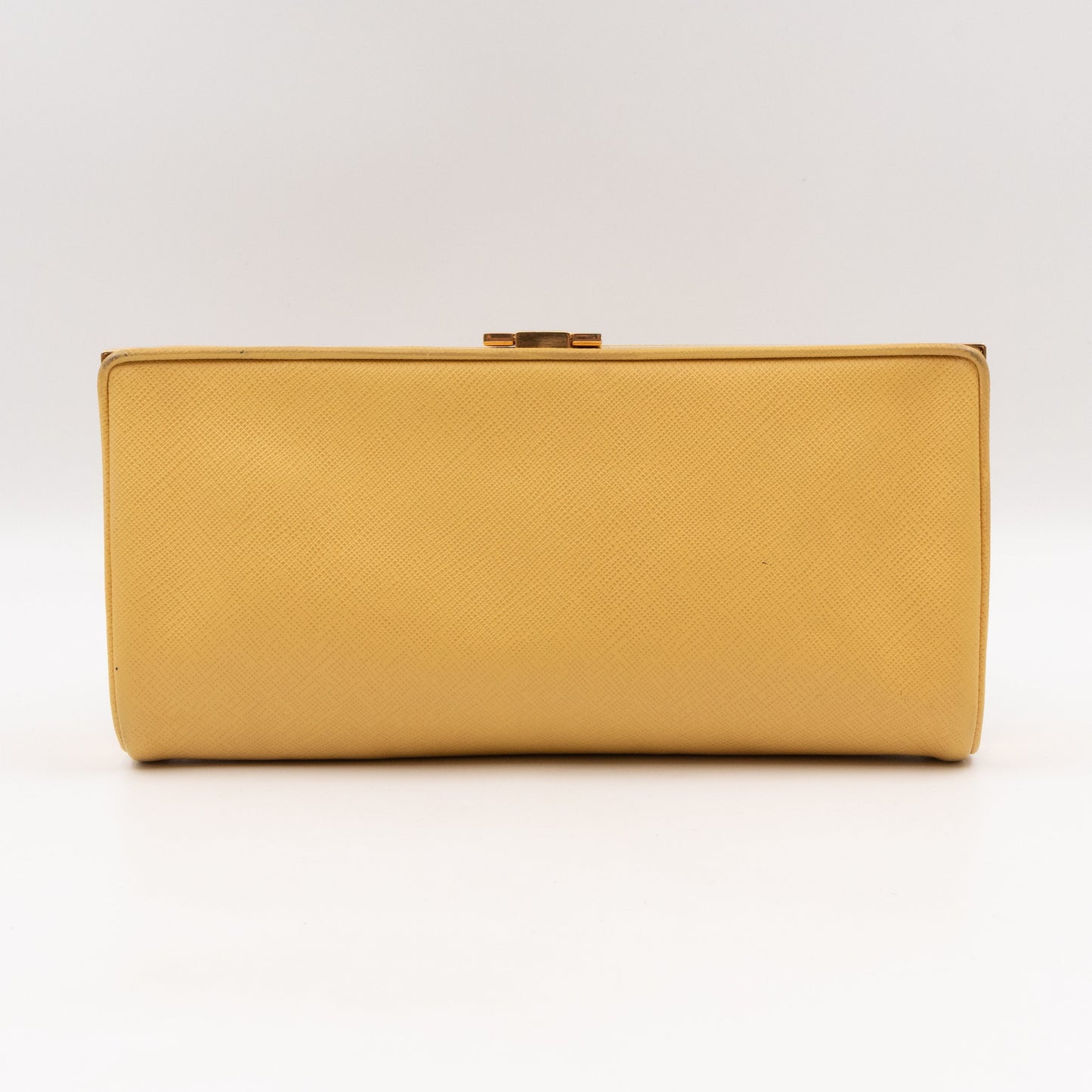 Clutch Yellow Saffiano Leather