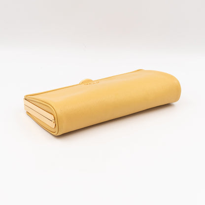 Clutch Yellow Saffiano Leather