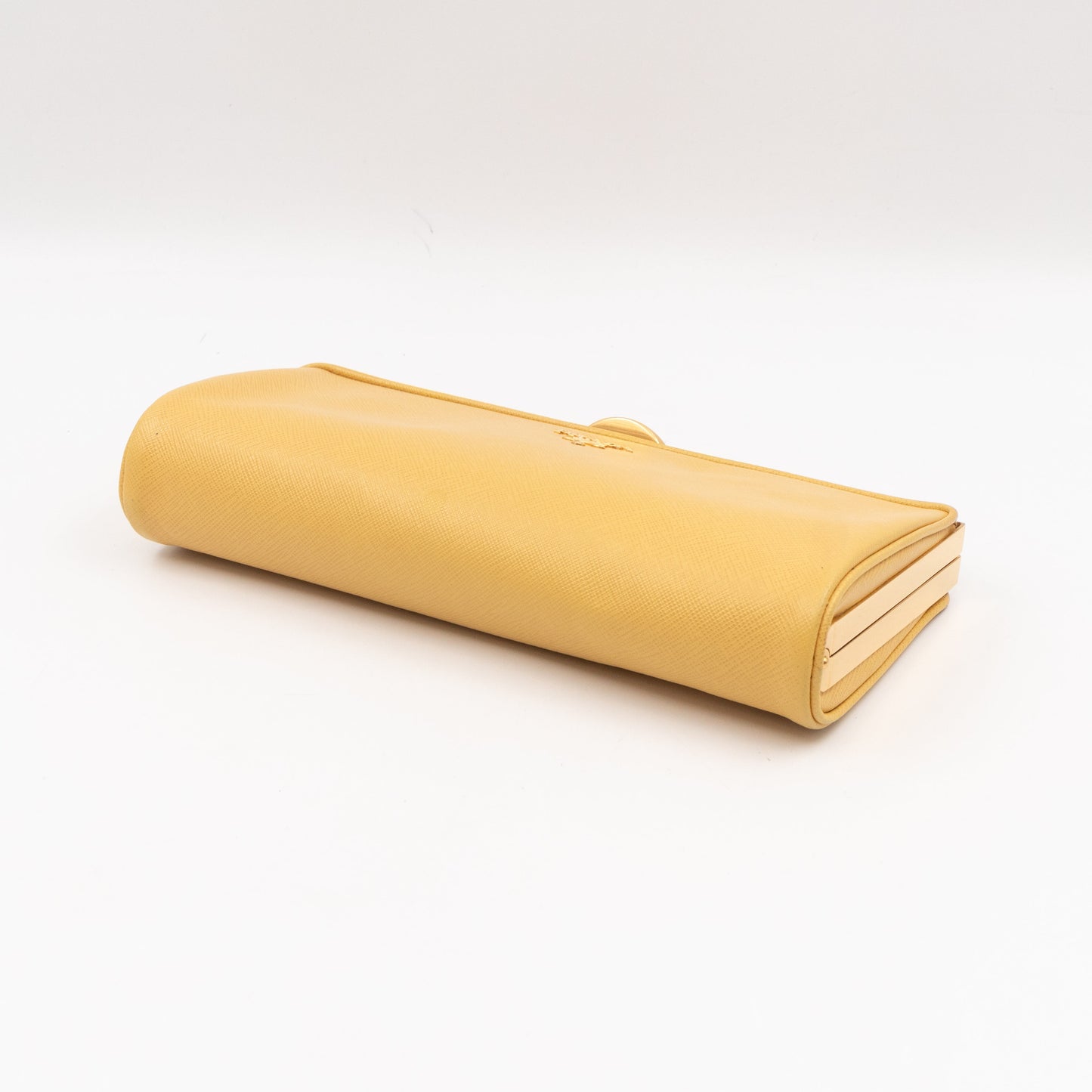 Clutch Yellow Saffiano Leather