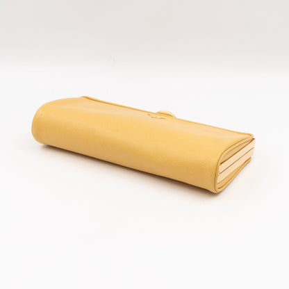Clutch Yellow Saffiano Leather