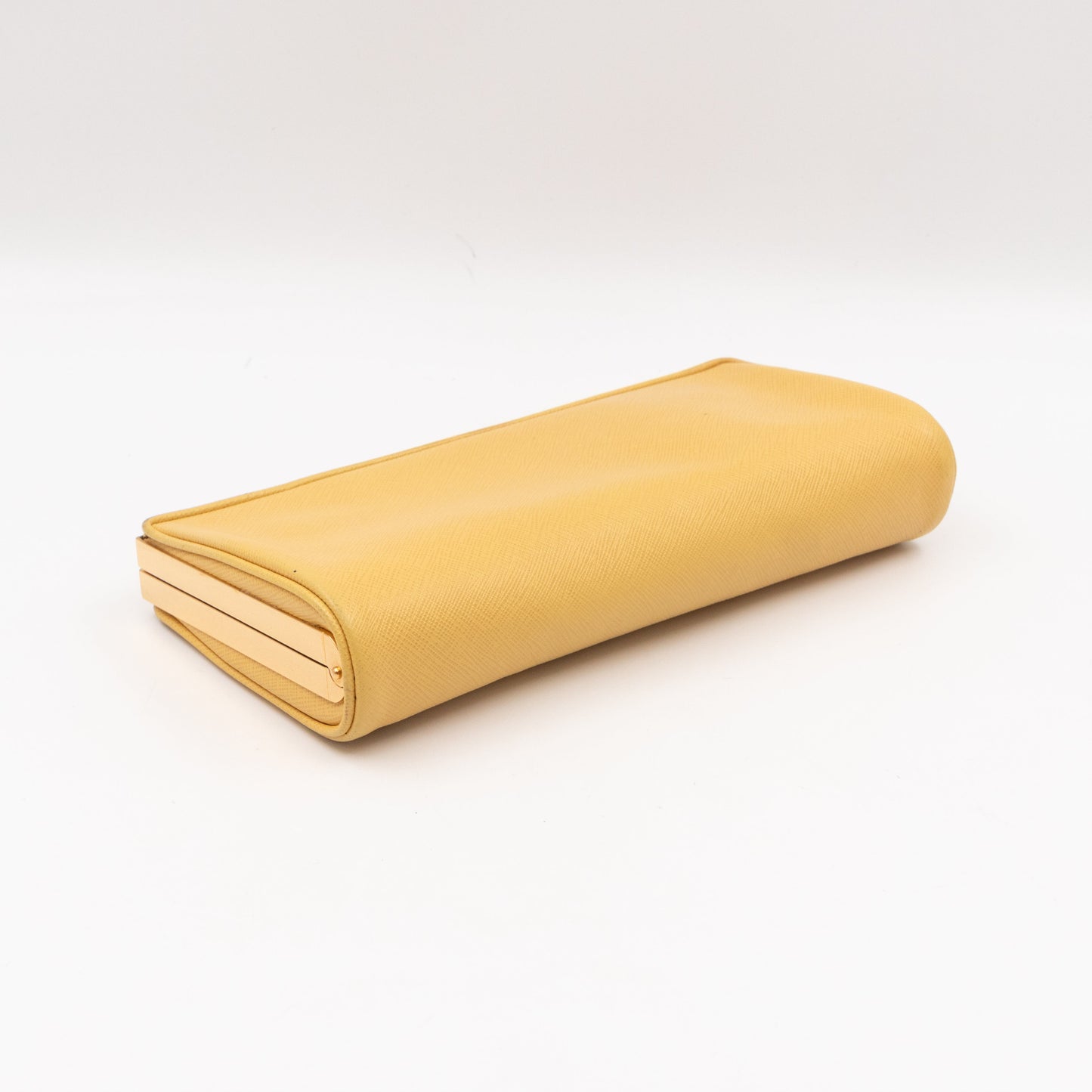 Clutch Yellow Saffiano Leather