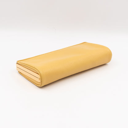 Clutch Yellow Saffiano Leather