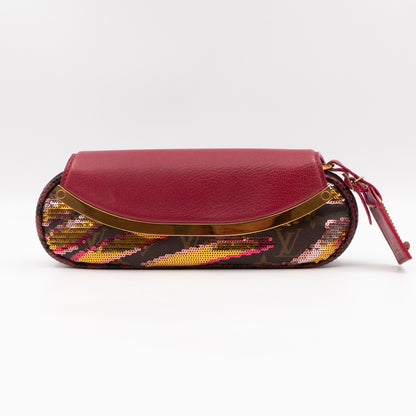 Louis-vuitton Savage Cub Clutch Rose Monogram Sequins Python