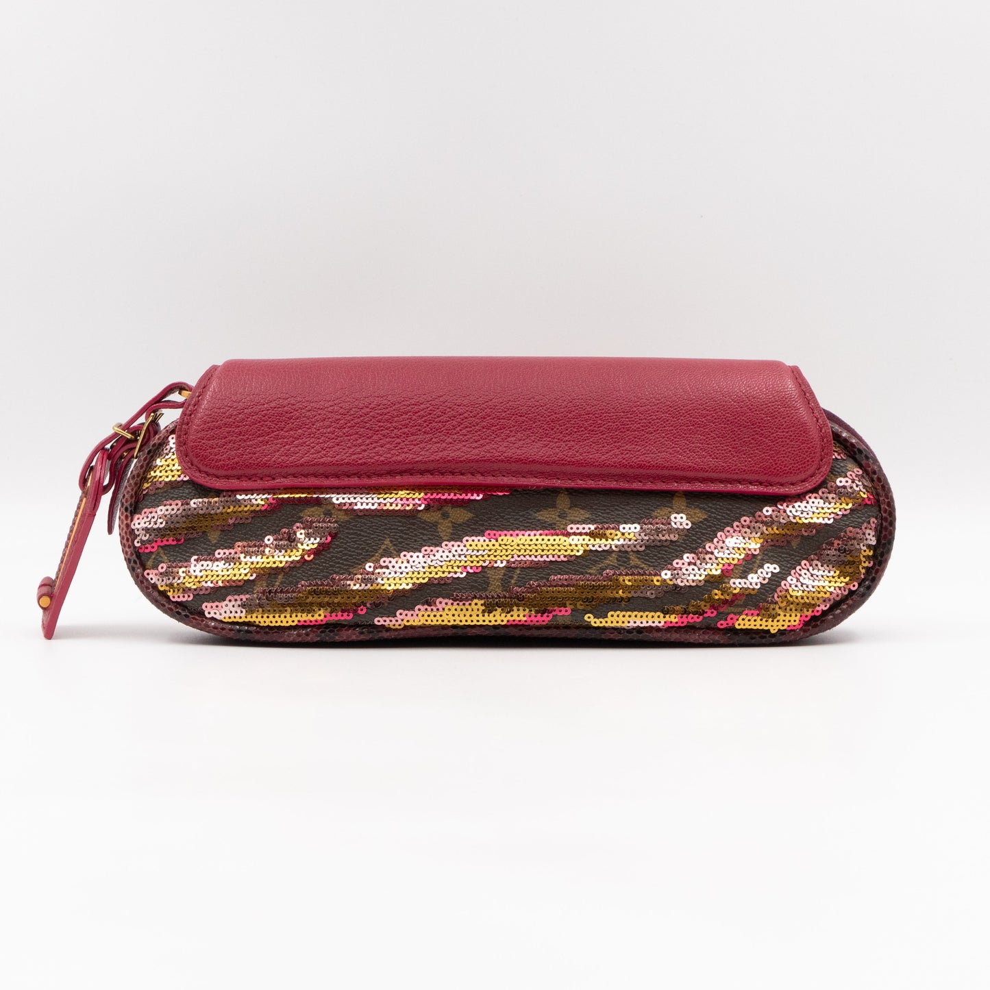 Louis-vuitton Savage Cub Clutch Rose Monogram Sequins Python