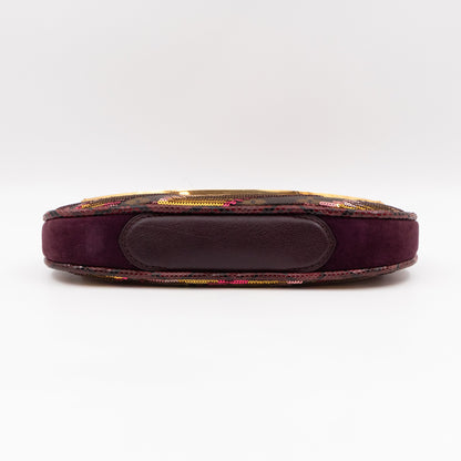 Louis-vuitton Savage Cub Clutch Rose Monogram Sequins Python