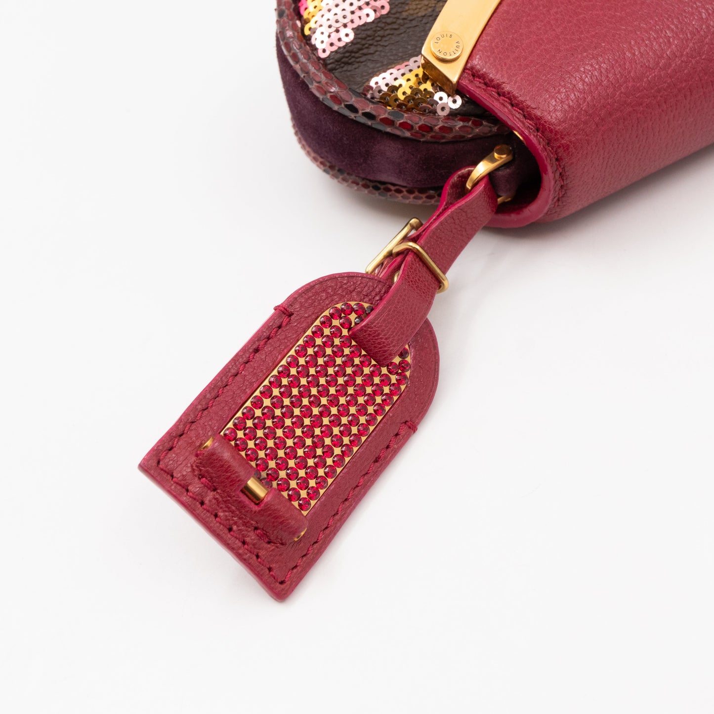 Louis-vuitton Savage Cub Clutch Rose Monogram Sequins Python