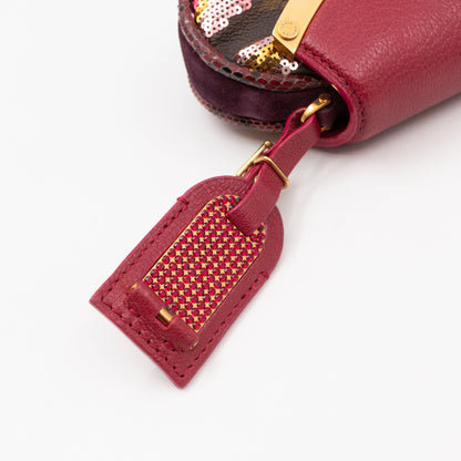 Louis-vuitton Savage Cub Clutch Rose Monogram Sequins Python