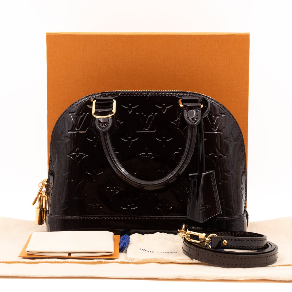 Louis-vuitton Alma BB Amarante Vernis