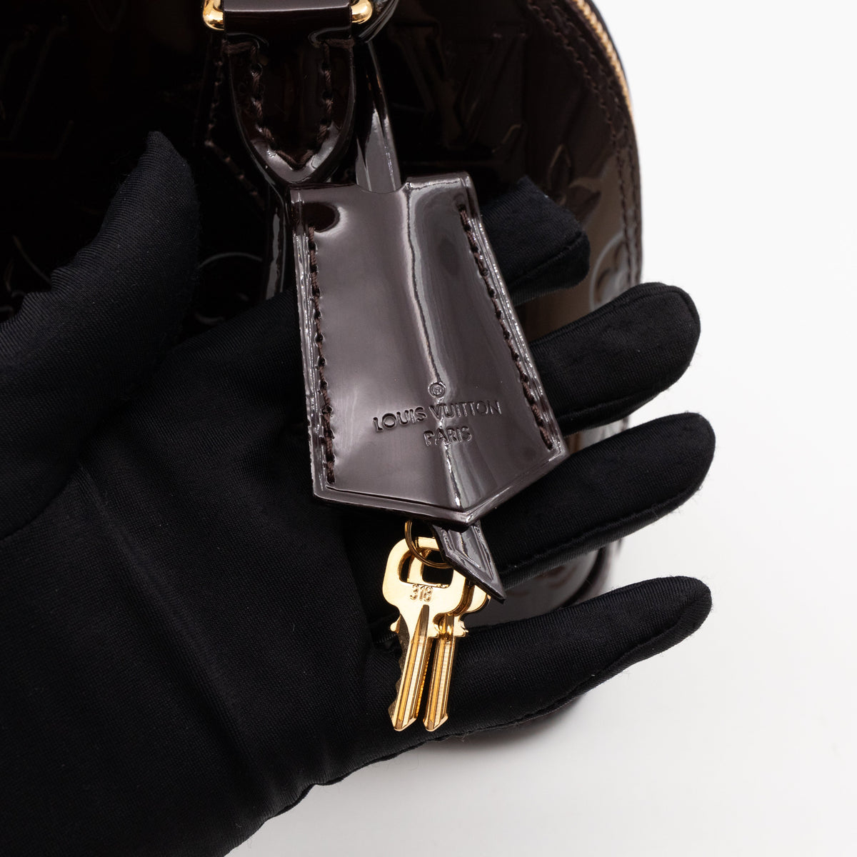 Louis-vuitton Alma BB Amarante Vernis