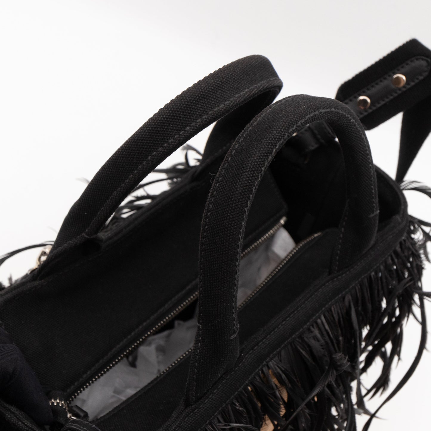 Convertible Fringe Basket Bag Small Natural Wicker Woven Straw