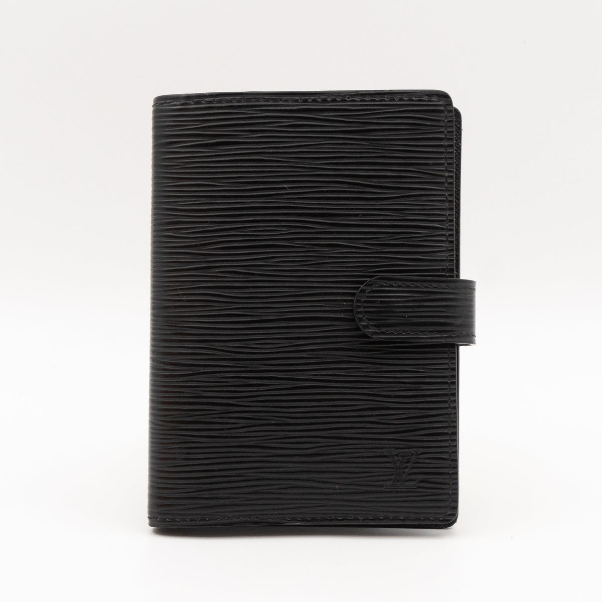 Small Ring Agenda Cover Black Epi