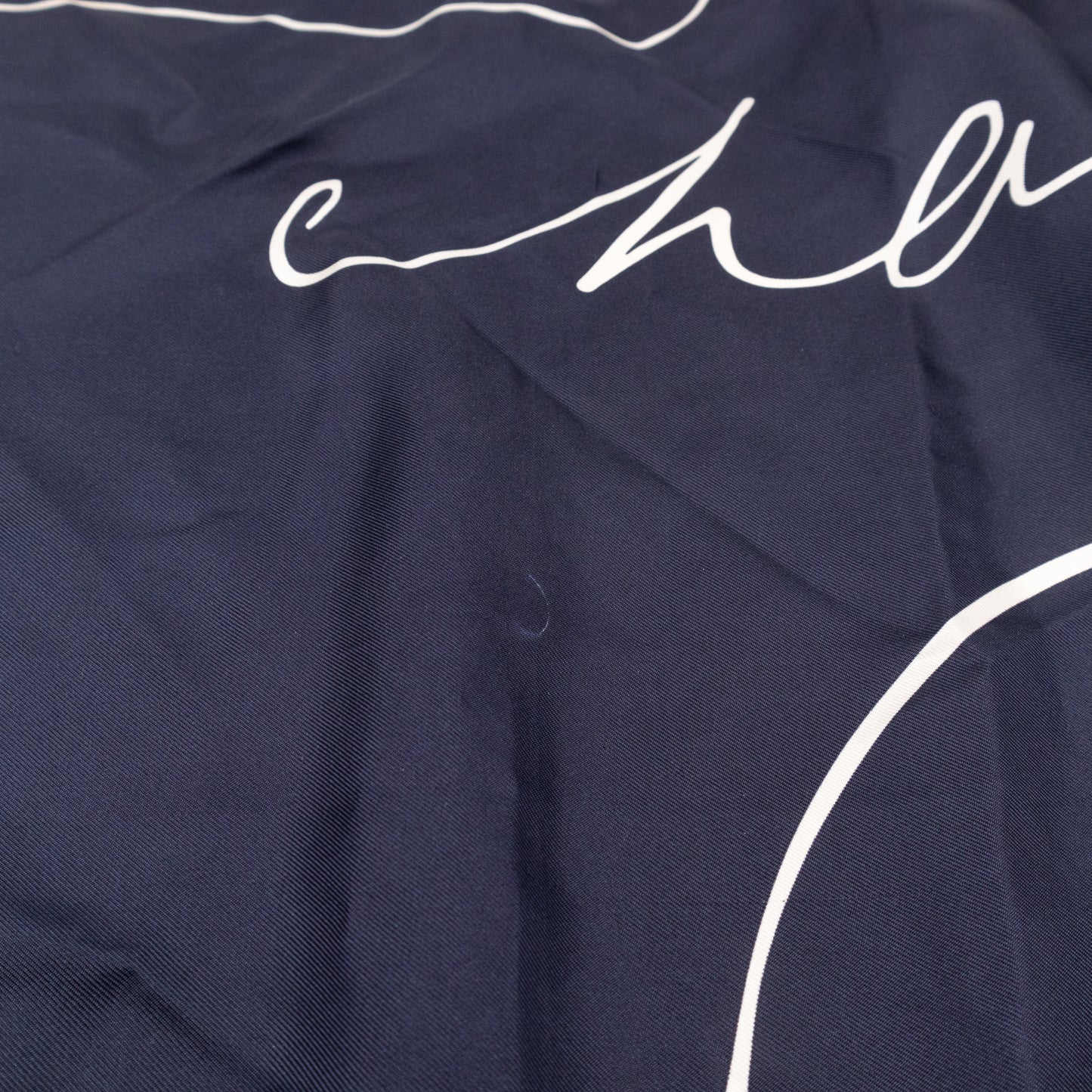 Silk Scarf 90 CC Gabrielle Chanel Navy Blue