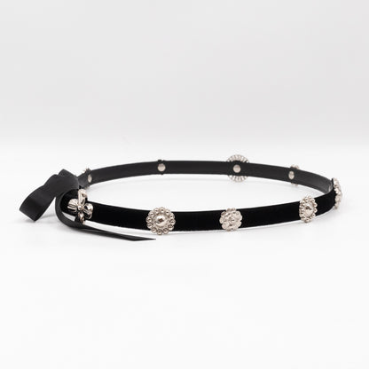 Lucky Charms Ribbon Belt Black Velvet