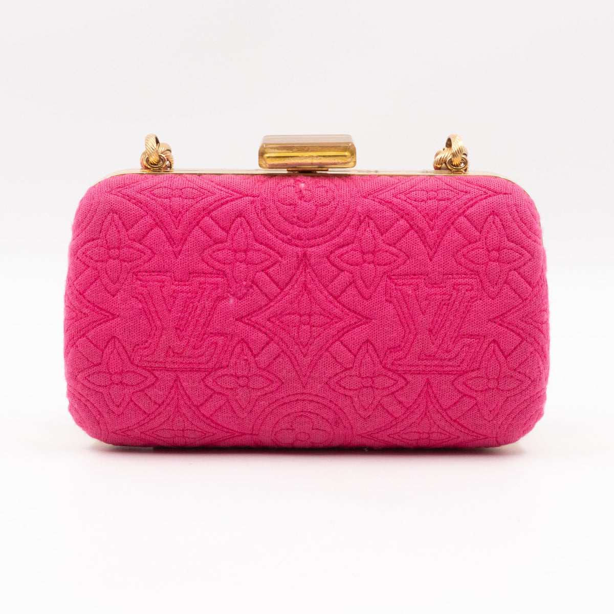 Bleecker Chain Clutch Pink Canvas