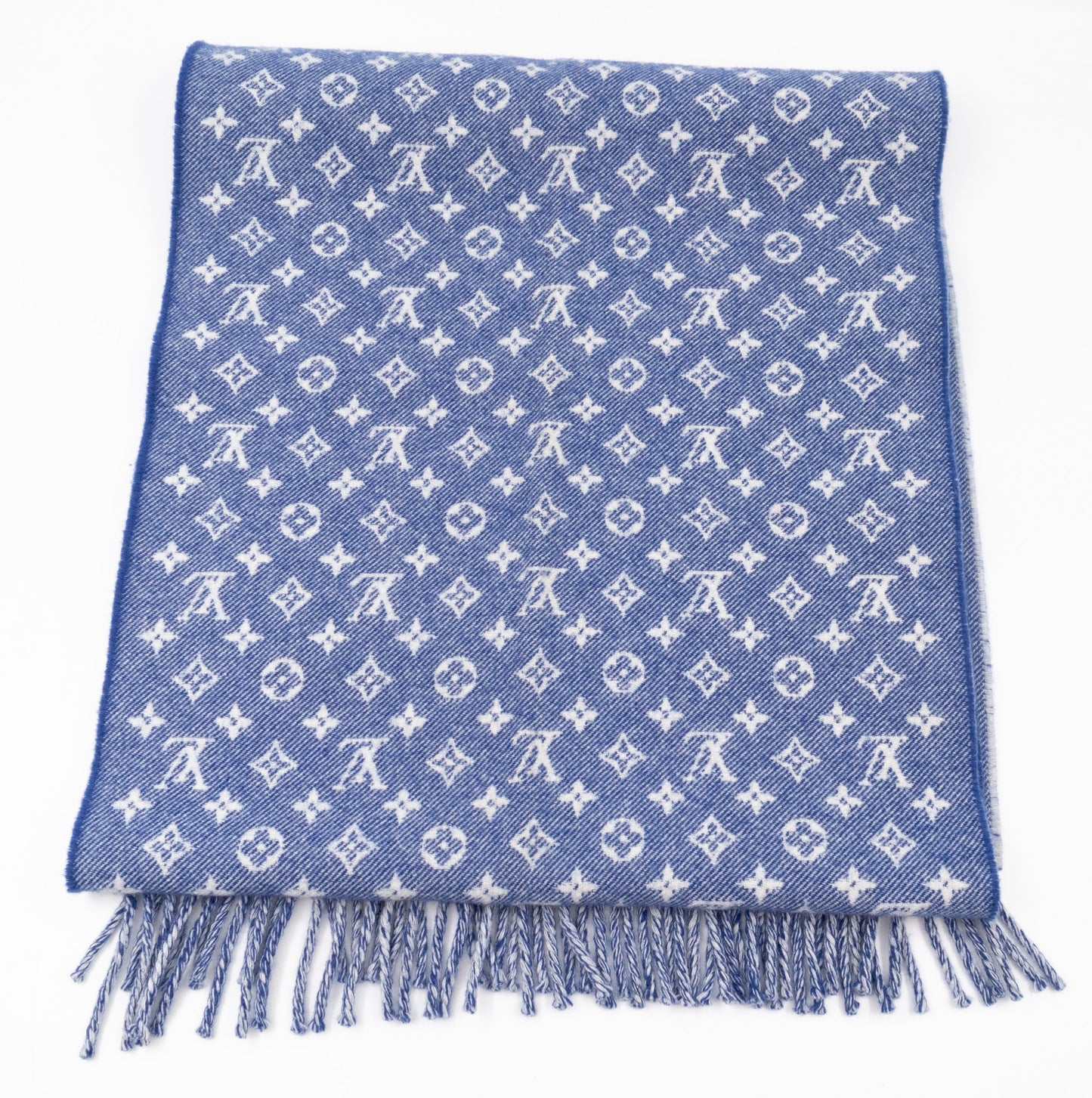 Louis-vuitton Denimbellished City Scarf Blue
