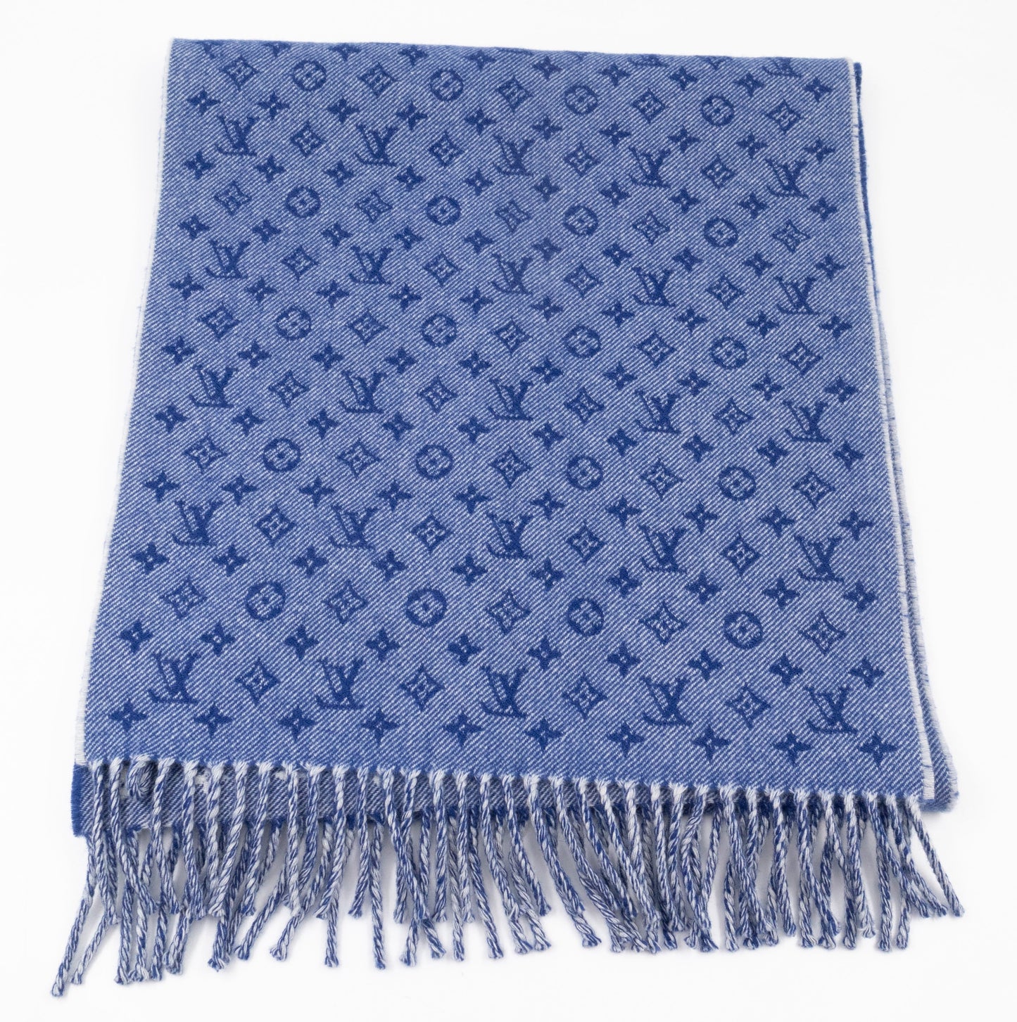 Louis-vuitton Denimbellished City Scarf Blue
