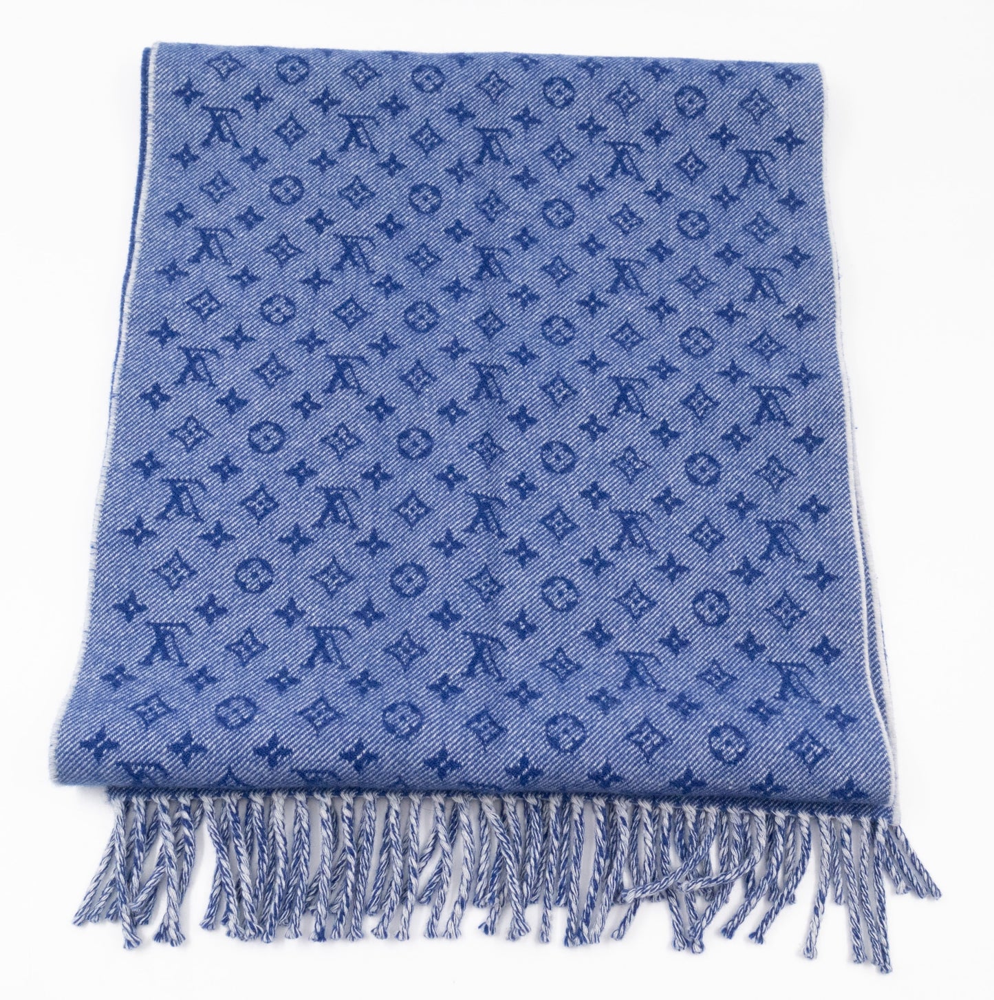 Louis-vuitton Denimbellished City Scarf Blue