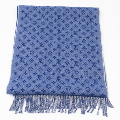 Louis-vuitton Denimbellished City Scarf Blue