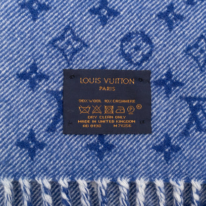 Louis-vuitton Denimbellished City Scarf Blue