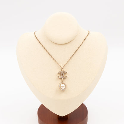 CC Pearl Drop Necklace