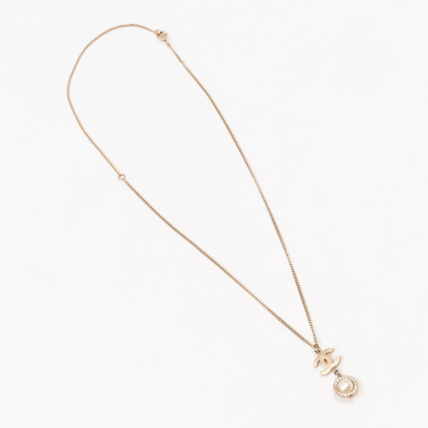 CC Pearl Drop Necklace