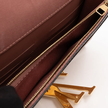 Louis-vuitton Louise Clutch Beige Vernis Gold